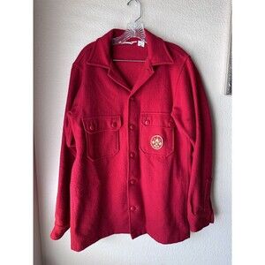 Vintage BSA Boy Scouts Of America Official Red Wool Jacket Men’s Size 42 Long